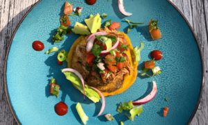 Panucho pulled pork